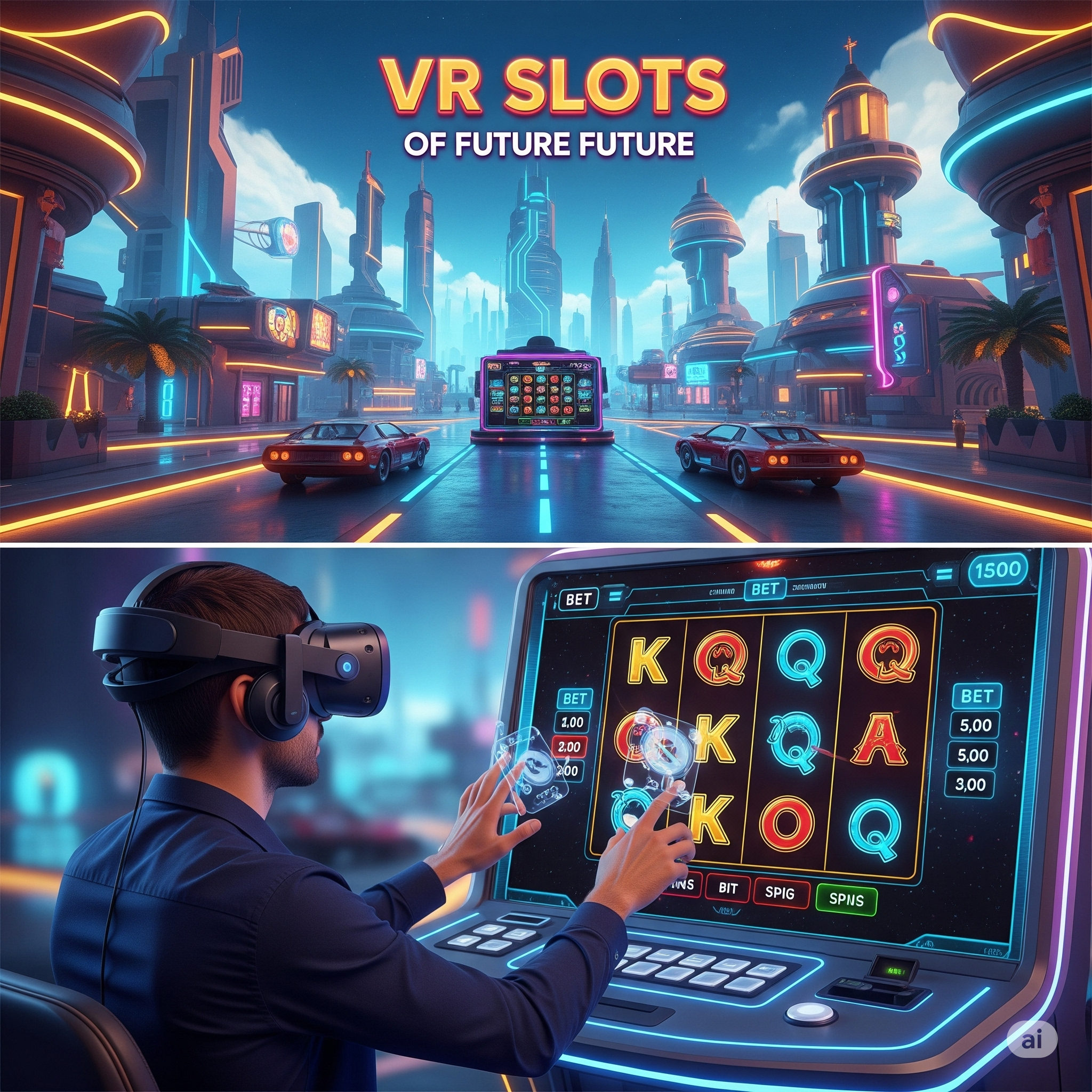 Концепт VR-интерфейса для онлайн слотов будущего