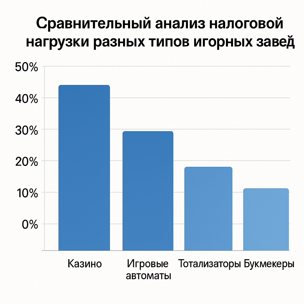 Сравнительный анализ налоговой нагрузки разных типов игорных заведений