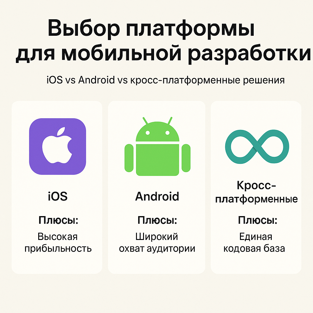 Сравнение платформ мобильной разработки iOS Android кросс-платформа