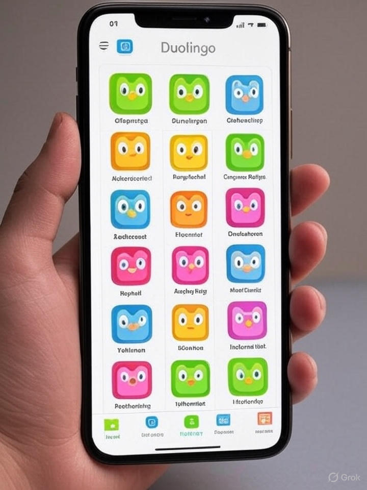 Система лиг и достижений в приложении Duolingo для изучения языков